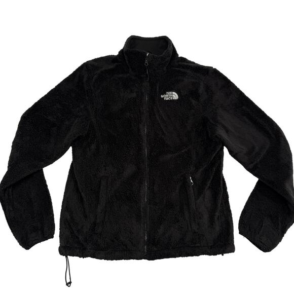 North Face Jacket Womens Small Black Fuzzy Full Zip Fleece Outdoors - Picture 1 of 11